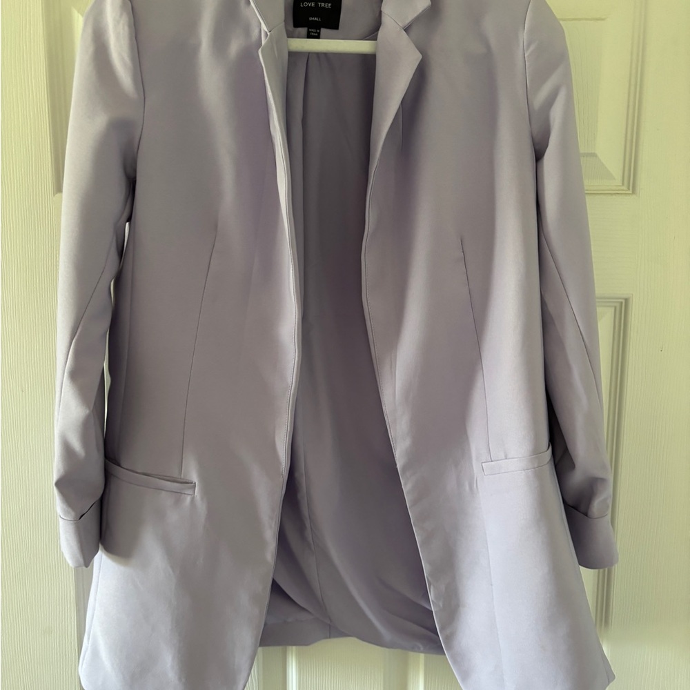 Love Tree Purple Blazer Lightweight Suit Jacket